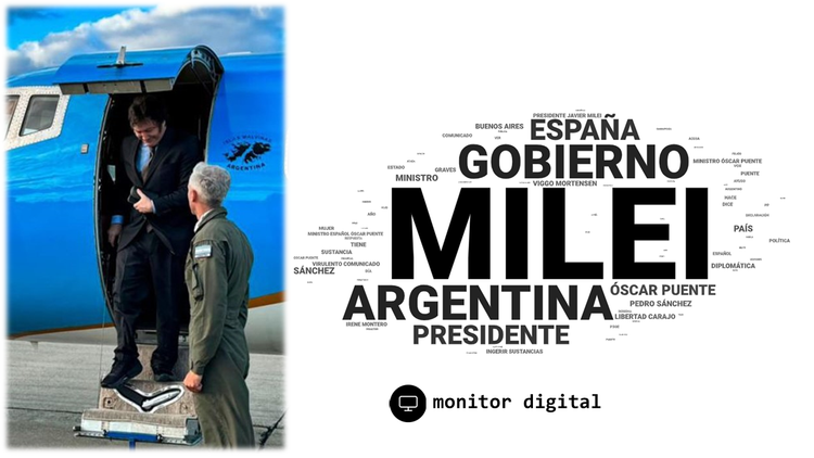 Áspera recepción de las redes españolas a Javier Milei