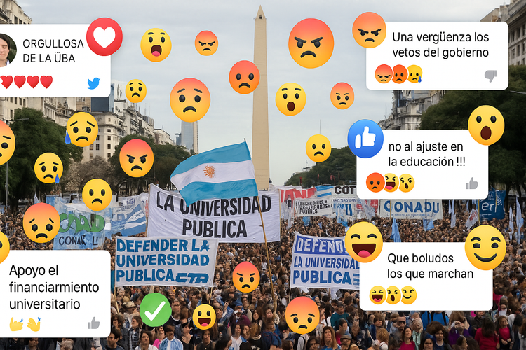 La nueva marcha universitaria perdió interés digital, con rebote de la negatividad